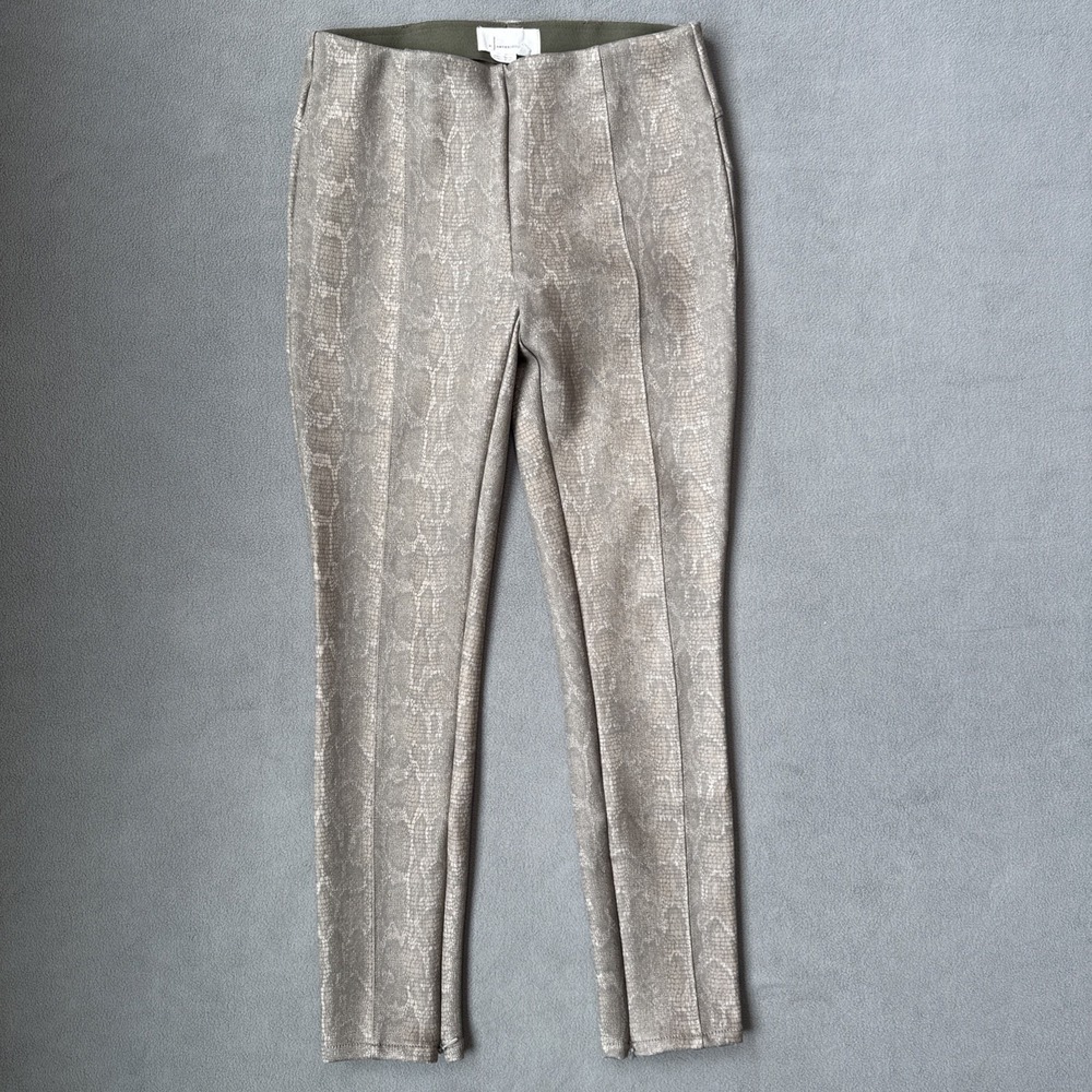 Anthropologie Pants Womens 27 Taupe Snake Print Pull On Ankle Skinny Legging